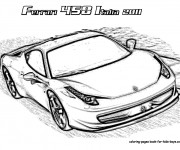 Coloriage Ferrari 458 2011