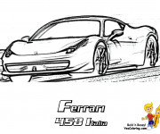 Coloriage Ferrari 458 Italie