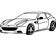 Coloriage Ferrari à découper