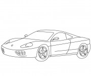 Coloriage Ferrari au crayon