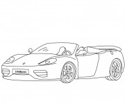 Coloriage Ferrari Cabriolet