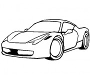 Coloriage Ferrari coupé simple