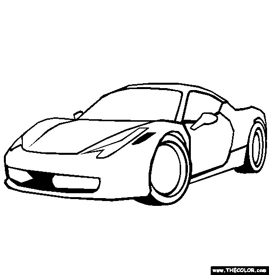 Coloriage et dessins gratuits Ferrari coupé simple à imprimer