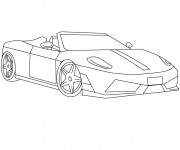 Coloriage Ferrari décapotable