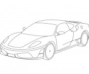 Coloriage Ferrari en couleur