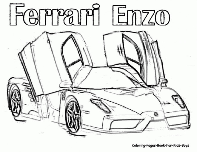 Coloriage Ferrari Enzo Dessin Gratuit à Imprimer