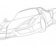 Coloriage Ferrari Enzo noir