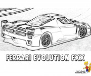 Coloriage Ferrari Evolution FXX de course