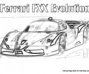 Coloriage Ferrari Evolution réaliste