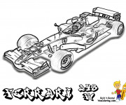 Coloriage Ferrari F1 de course