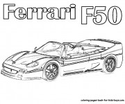 Coloriage Ferrari F50 modèle 2017