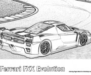 Coloriage Ferrari Fxx de course