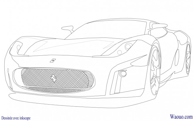 Coloriage et dessins gratuits Ferrari modèle F430 à imprimer