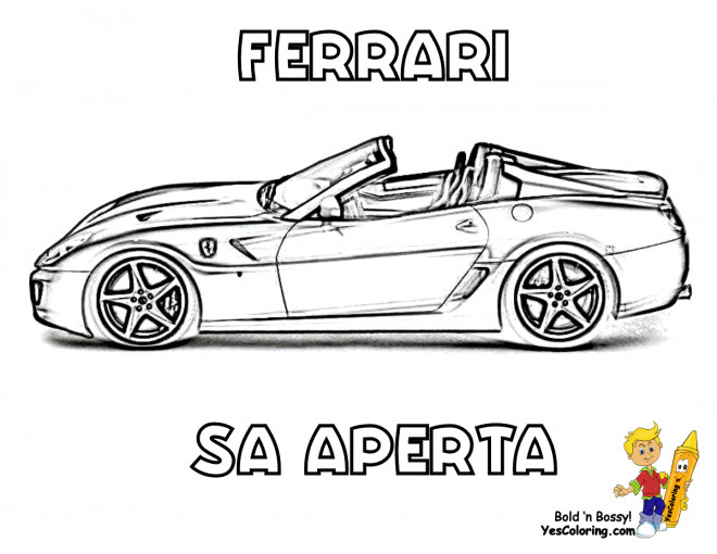 Coloriage et dessins gratuits Ferrari SA Aperta à imprimer