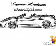 Coloriage Ferrari Scuderia Spider 16M