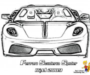 Coloriage Ferrari Scuderia Spider