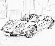 Coloriage Image Ferrari coupé