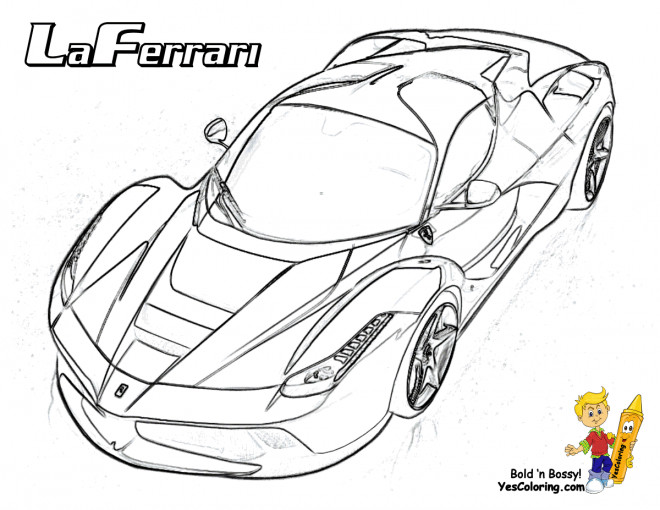 Coloriage Ferrari Gratuit A Imprimer