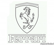 Coloriage Logo Ferrari à télécharger