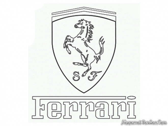 Coloriage et dessins gratuits Logo Ferrari à télécharger à imprimer