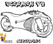 Coloriage Moto Ferrari V4