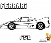 Coloriage Voiture Ferrari F50
