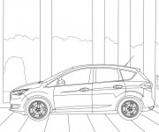 Coloriage Auto Ford Focus stylisé