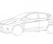 Coloriage Auto Ford simple