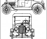 Coloriage et dessins gratuit Ford Classique à découper à imprimer