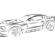 Coloriage Ford de course