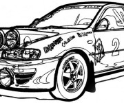 Coloriage Ford de sport Rallye