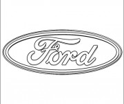 Coloriage et dessins gratuit Ford Logo à imprimer