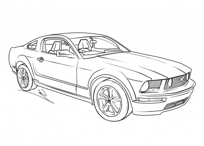 Coloriage et dessins gratuits Ford Mustang GT à imprimer