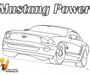 Coloriage Ford Mustang Power