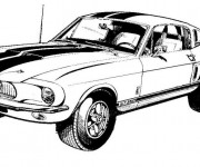Coloriage Ford Mustang vecteur