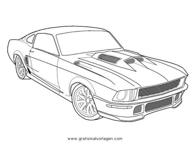 Coloriage et dessins gratuits Modèle Ford Mustang GT à imprimer