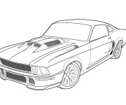 Coloriage Voiture Ford de Sport