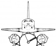 Coloriage Atterrissage de Fusée