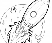 Coloriage Fusée Apollo 11