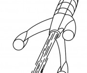 Coloriage Fusée maternelle dessin gratuit à imprimer