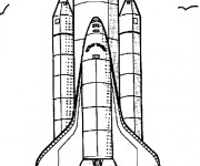 Coloriage Fusée compte à rebours