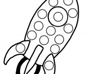 Coloriage Fus&eacute;e d&eacute;cor&eacute;e avec des cercles