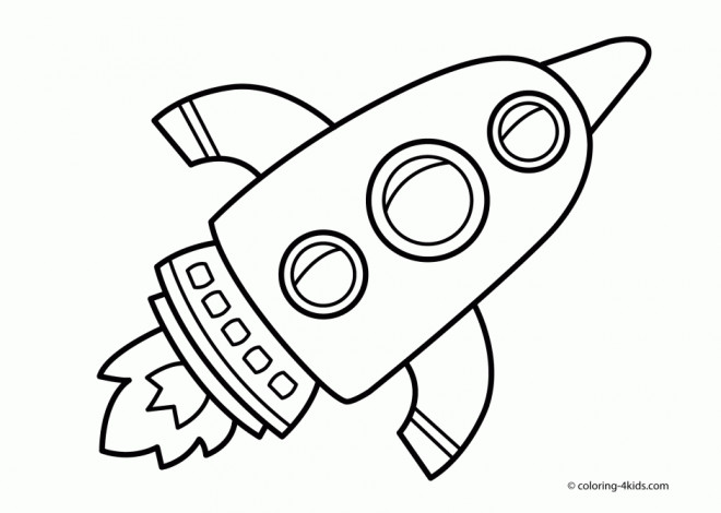 Coloriage et dessins gratuits Fusée dessin animé à imprimer
