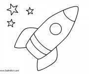 Coloriage et dessins gratuit Fusée maternelle à imprimer