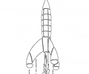 Coloriage Fusée spatiale