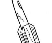 Coloriage Fus&eacute;e spatiale vectoriel