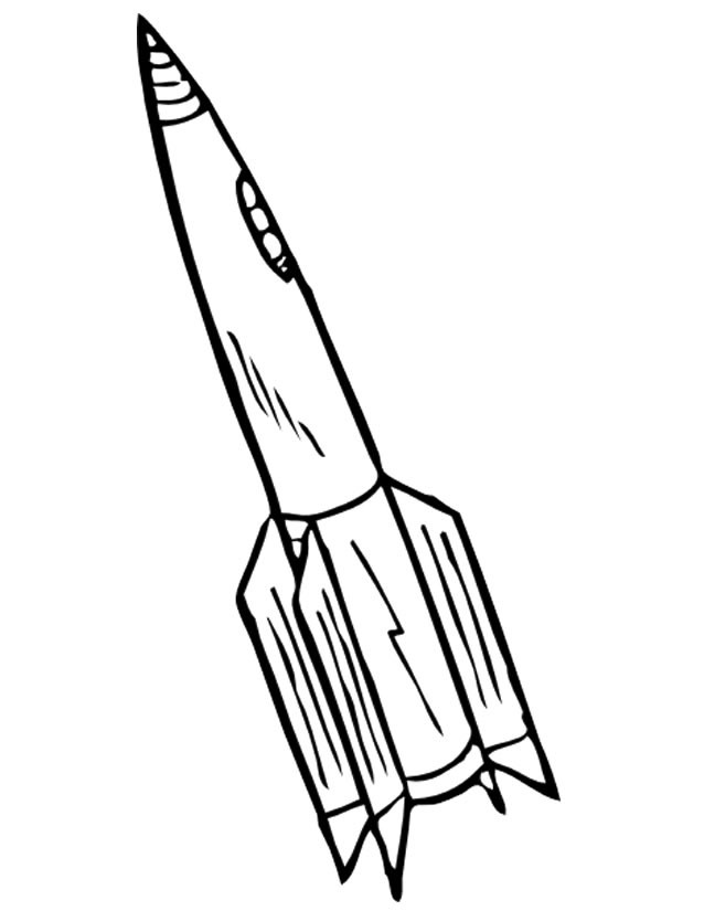 Coloriage et dessins gratuits Fusée spatiale vectoriel à imprimer