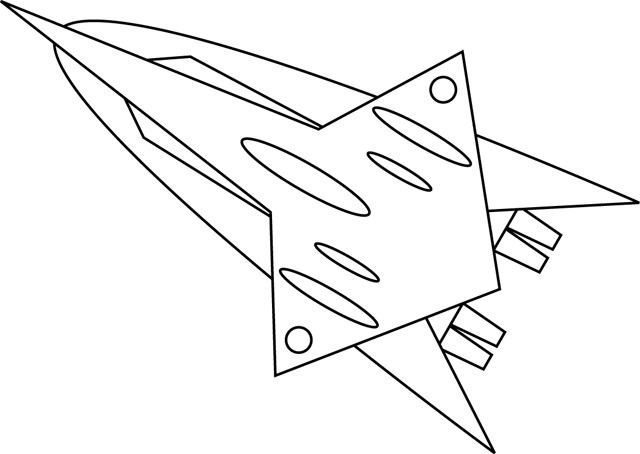 Coloriage et dessins gratuits Fusée volante à imprimer