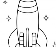 Coloriage Navette se lance dans l'univers