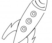 Coloriage et dessins gratuit Un Fusée spatiale facile à imprimer